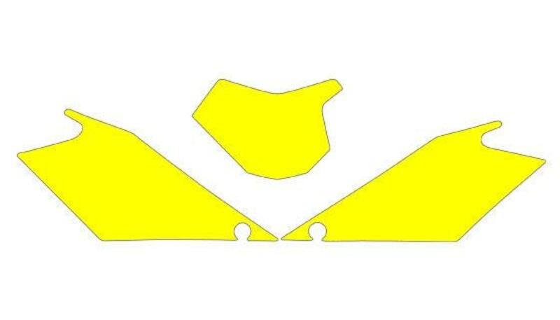 BLACKBIRD Plate Stickers Yellow Gas Gas