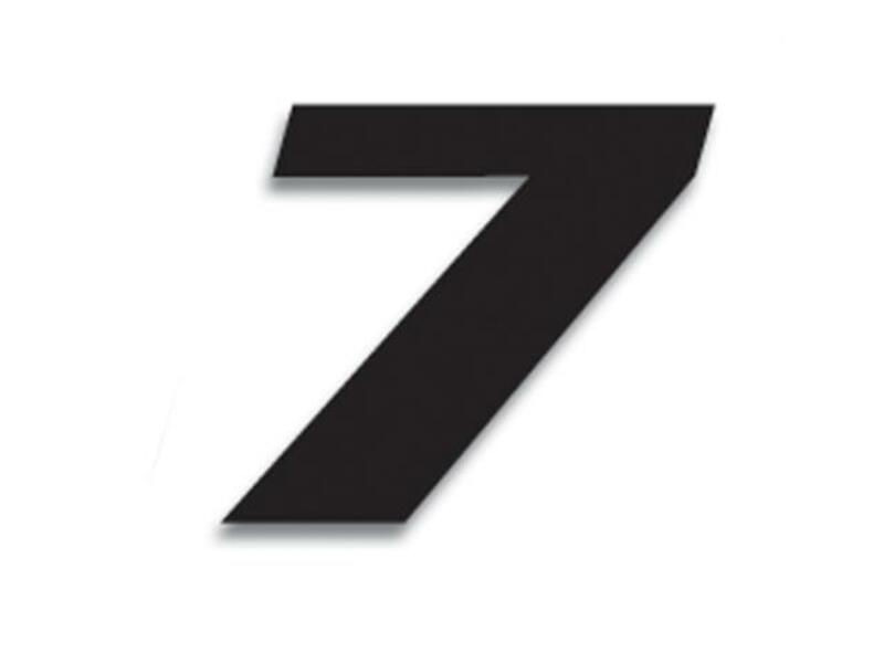 BLACKBIRD Race Number 7 20x25cm Black