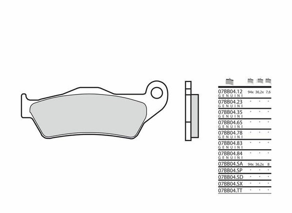 BREMBO Carbon-Keramik-Bremsbeläge - 07BB04CC