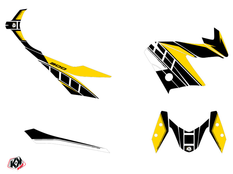 KUTVEK Vintage Graphic Kit Yellow Yamaha X-Max 300