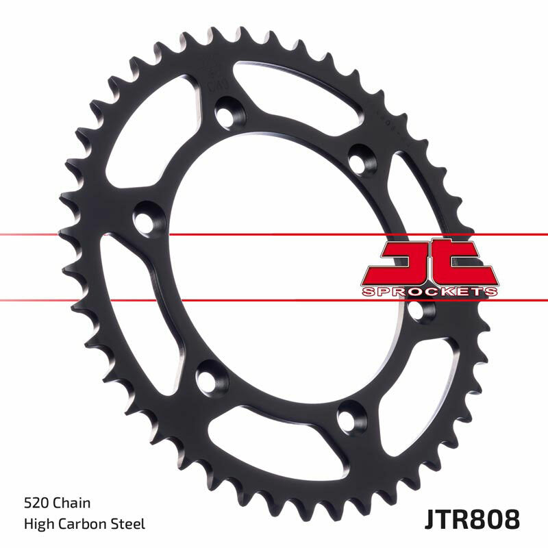JT SPROCKETS Steel Standard Rear Sprocket 808 - 520 - 1096598001