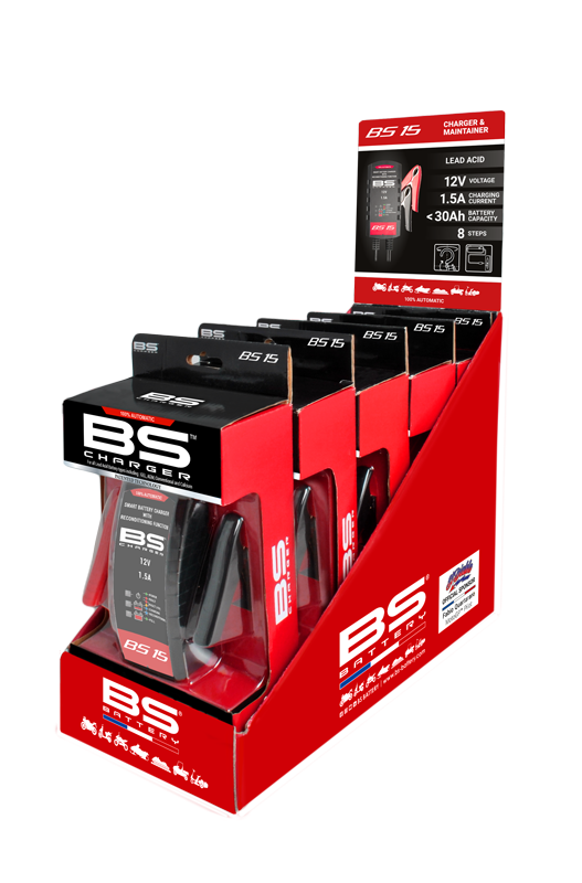 BS BATTERY BS10 / BS15 / BS30 Chargers Display