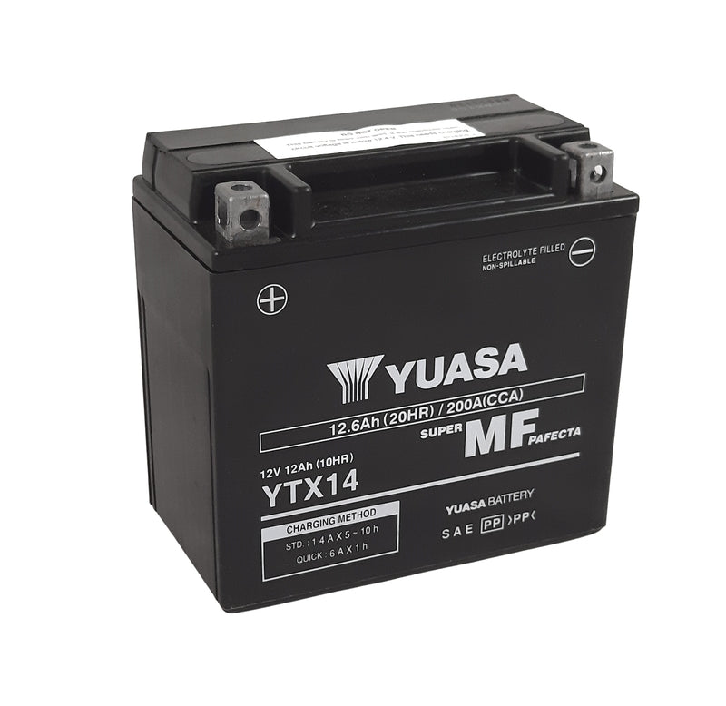YUASA W/C Battery Maintenance Free Factory Activated - YTX14 FA