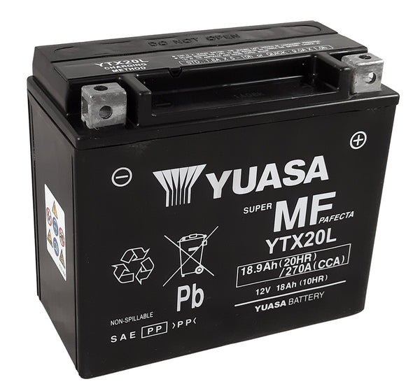 YUASA W/C-Batterie, wartungsfrei, werkseitig aktiviert – YTX20L FA