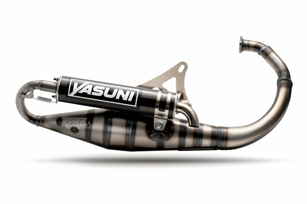 YASUNI Carrera 10 Komplettauspuffanlage Carbon - Minarelli stehend