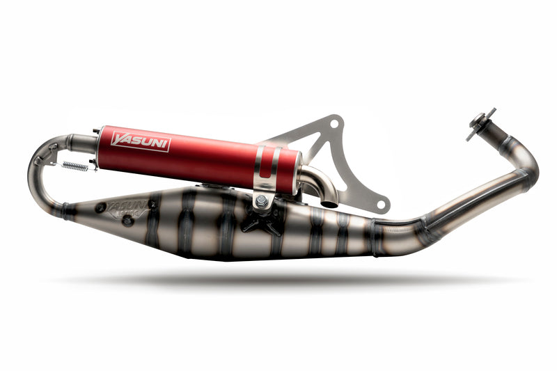 YASUNI Carrera 10 Full Exhaust System Red - Piaggio