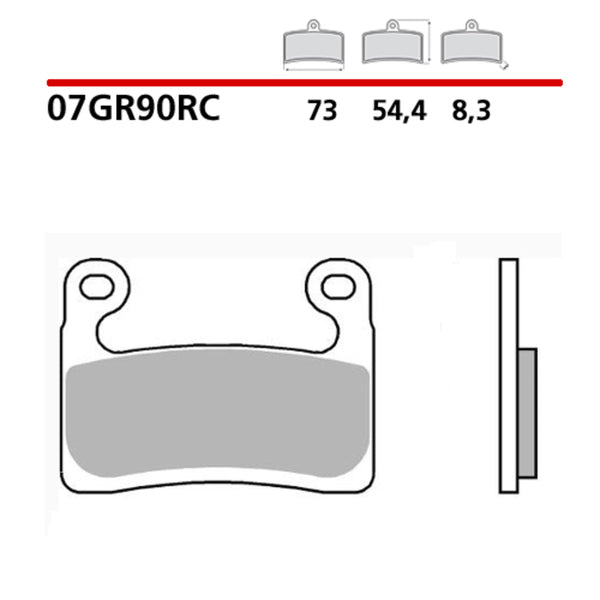 BREMBO Racing Carbon Ceramic Brake Pads - 07GR90RC