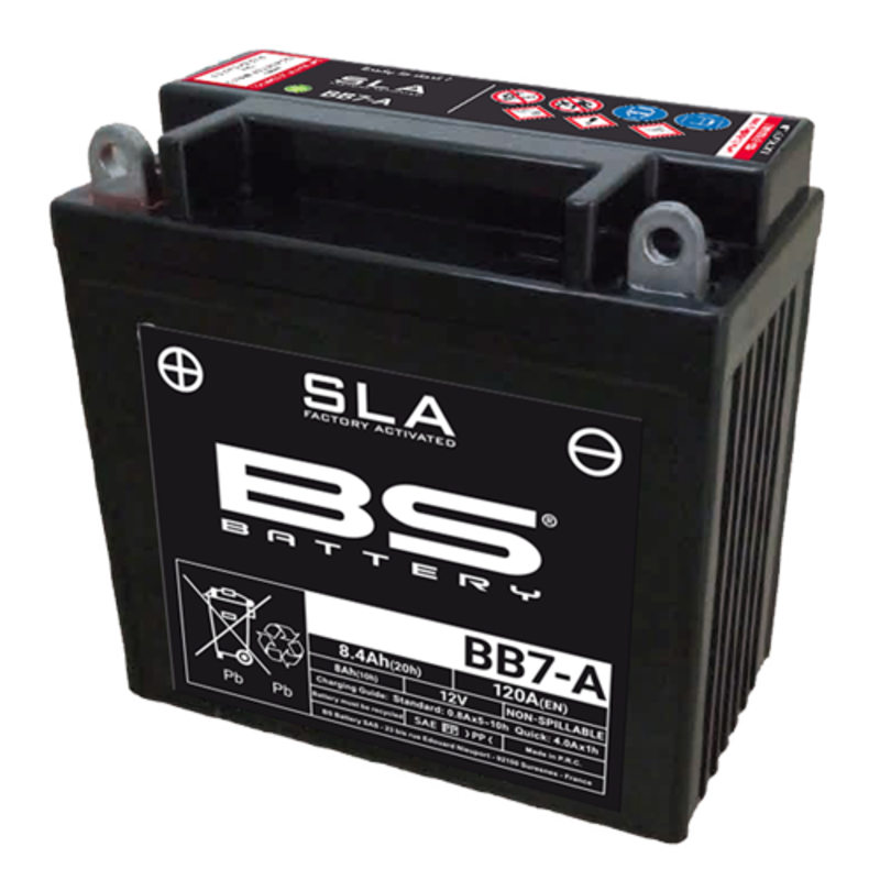 BS BATTERY Battery Conventional with Acid Pack - BB7-A