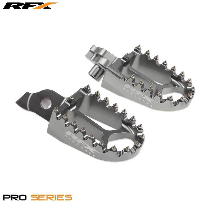 RFX Pro Footrests (Graphite) - Suzuki RMZ250/450