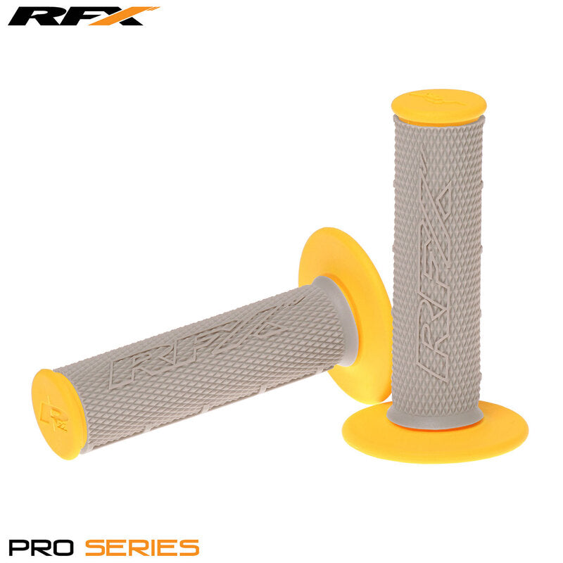 RFX Pro Series Dual Compound Grips Grey Centre (Grey/Yellow) Pair