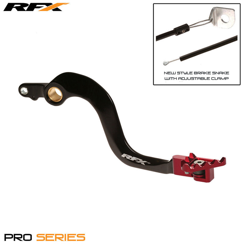 RFX Pro FT Rear Brake Lever (Black/Red) - Honda CR250