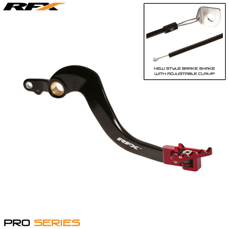 RFX Pro FT Rear Brake Lever (Black/Red) - Honda CRFX250