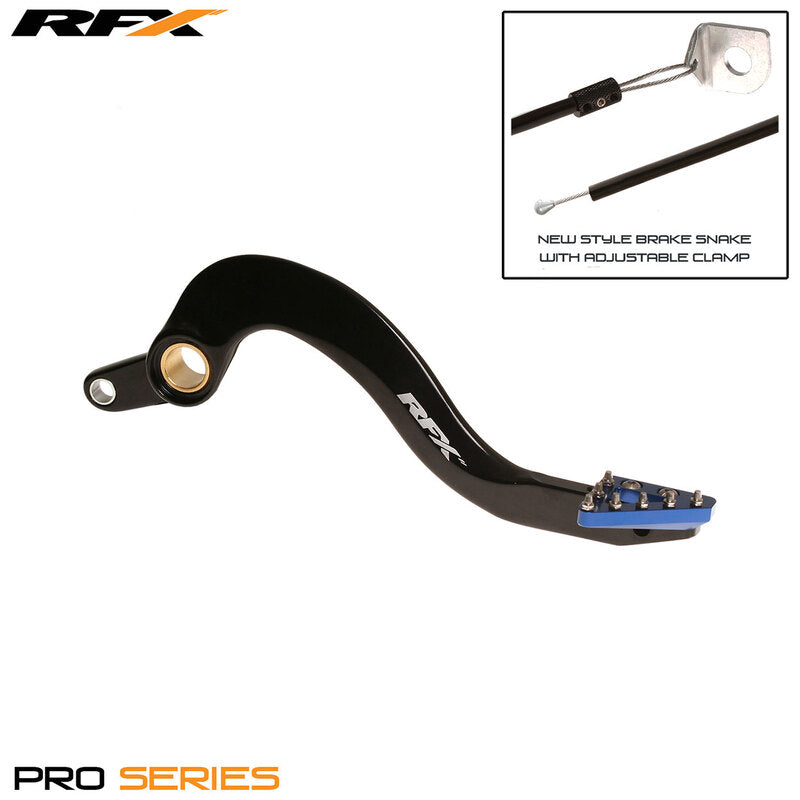 RFX Pro ST Rear Brake Lever (Hard Anodised Black/Blue) - Yamaha YZF/WRF 250