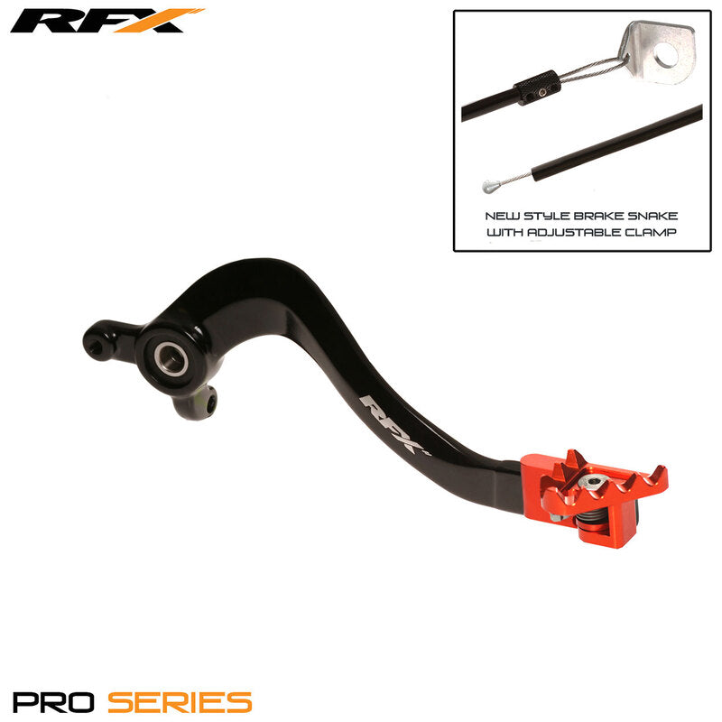 RFX Pro FT Rear Brake Lever (Black/Orange) - KTM SX85 - 1110860001
