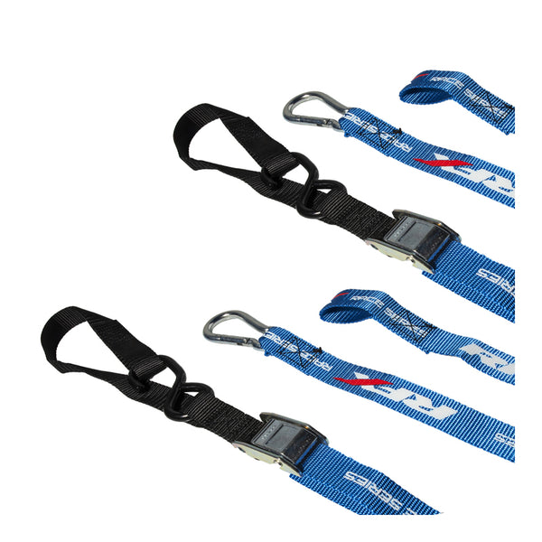 RFX Race Series 1.0 Tie Downs (GB LTD) mit zusätzlicher Schlaufe und Karabinerhaken