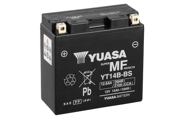 YUASA W/C-Batterie, wartungsfrei, werkseitig aktiviert – YT14B FA