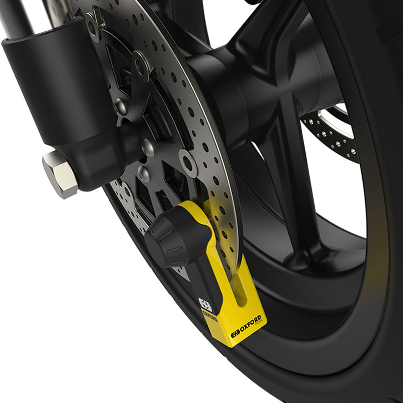 OXFORD Titan Pin Disc Lock - Ø10mm Yellow (incl. Pouch)