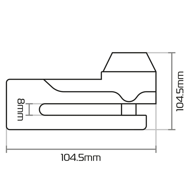OXFORD Titan Pin Disc Lock - Ø10mm Yellow (incl. Pouch)
