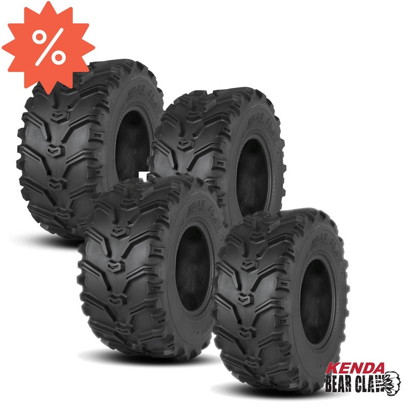 4 Utility Tire Pack KENDA BEAR CLAW K299 6PR (2 x 25X8-12 + 2 x 25X10-12)