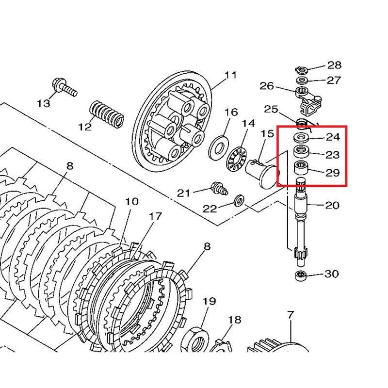 TOURMAX Cutch Control Repair Kit Yamaha YZ250