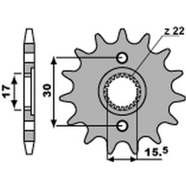 PBR Steel Standard Front Sprocket 332 - 428