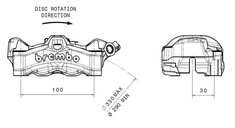 BREMBO Stylema Front Left Brake Caliper Black - 1090762