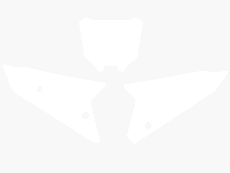 BLACKBIRD Plate Stickers White Honda CRF450