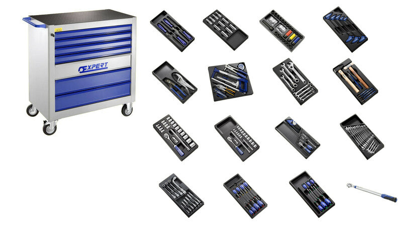 EXPERT XL Roller Cabinet with 250 Tools - 7 Drawers