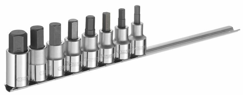 EXPERT 1/2'' drive hexagonal screwdriver sockets set - 8 pieces