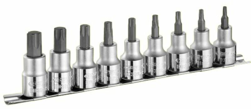 EXPERT 1/2'' drive Torx screwdriver sockets set- 9 pieces