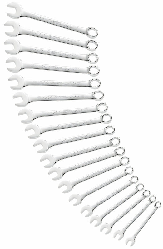 Set of 16 Expert combination wrenches, 8 to 22mm + 24 MM