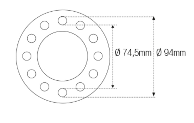JMP Spanner Nut Socket for Steering Stem ID74.5mm/OD94mm 12 Pins MV Agusta