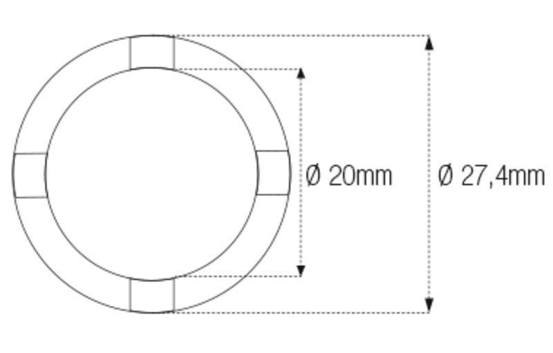 JMP Spanner Nut Socket for Swingarm/Chassis ID20mm/OD27.5mm 4 Pins BMW