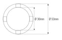 JMP Spanner Nut Socket for Steering Stem ID36mm/OD50mm 4 Pins