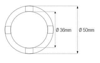 JMP Spanner Nut Socket for Steering Stem ID36mm/OD50mm 4 Pins