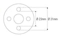 JMP Spanner Nut Socket for Steering Stem ID23mm/OD31mm 4 Pins Ducati