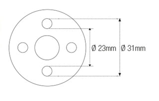 JMP Spanner Nut Socket for Steering Stem ID23mm/OD31mm 4 Pins Ducati