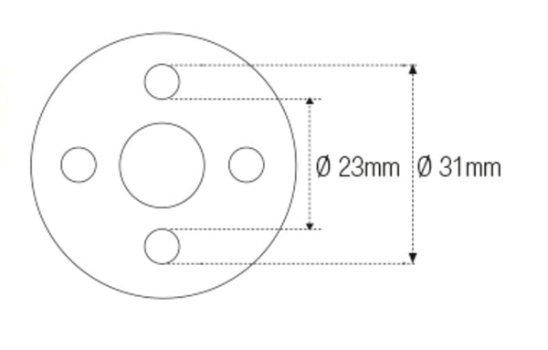 JMP Spanner Nut Socket for Steering Stem ID23mm/OD31mm 4 Pins Ducati