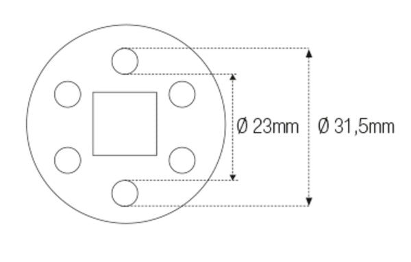 JMP Spanner Nut Socket for Steering Stem ID23mm/OD31.5mm 6 Pins MV Agusta