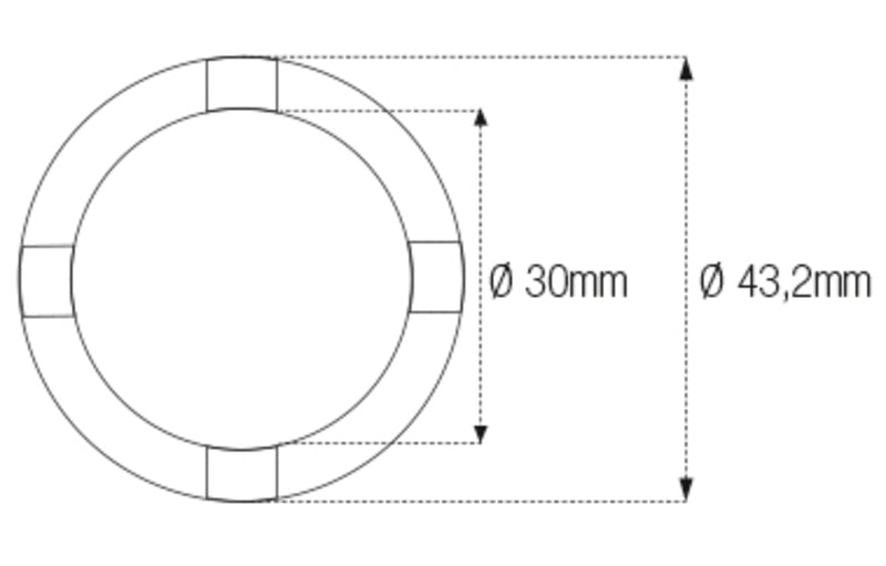 JMP Spanner Nut Socket for Swingarm/Chassis ID30mm/OD43.2mm 4 Pins Suzuki
