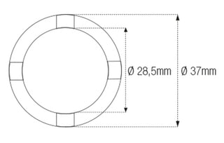JMP Spanner Nut Socket for Swingarm/Chassis ID28.5mm/OD37mm 4 Pins Kawasaki