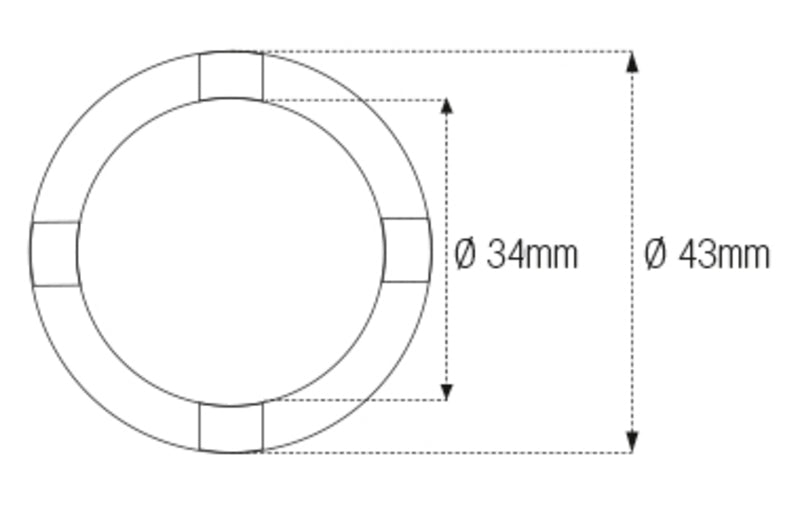 JMP Spanner Nut Socket for Swingarm/Chassis ID34mm/OD43mm 4 Pins Kawasaki