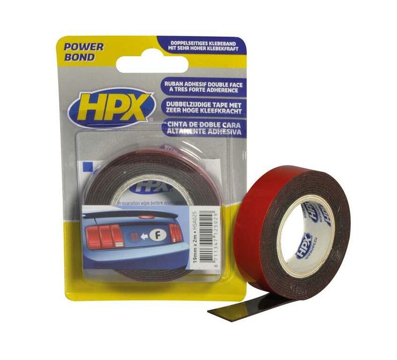HPX Double Sided Tape Black 19mm x 2m
