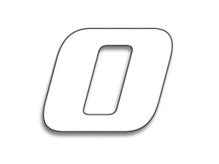 BLACKBIRD Race Number 0 20x25cm White