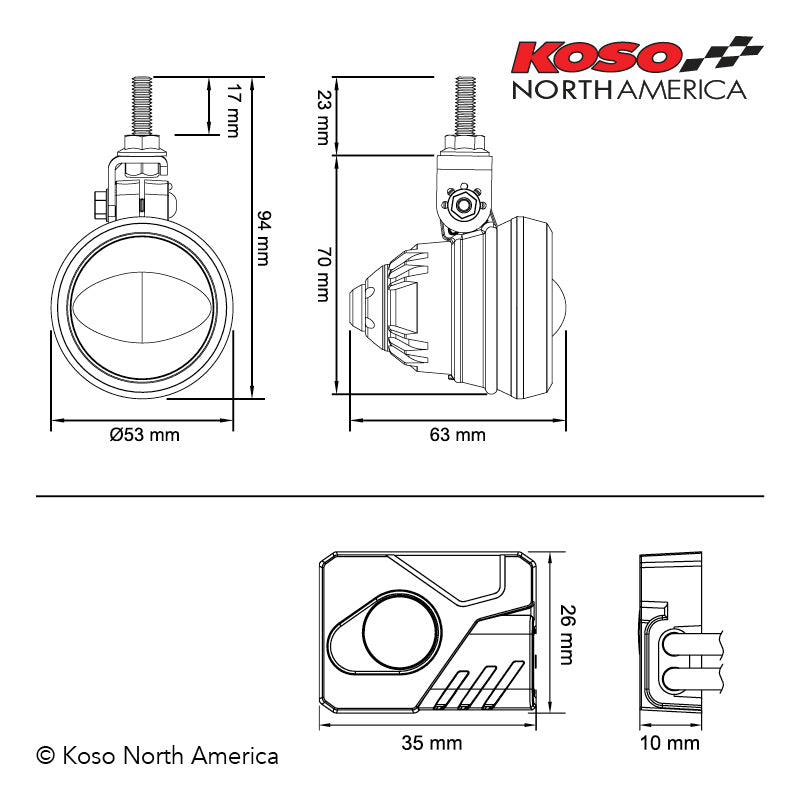 KOSO LED Anti-Fog Light Kit Aurora