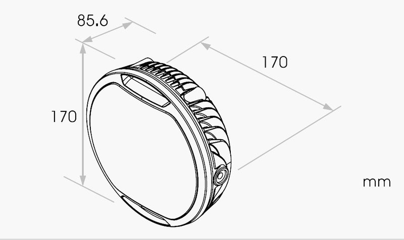 KOSO Led Headlight Thunderbolt 170mm