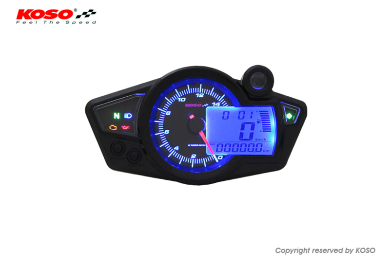 KOSO RX1N+ GP Style 2 Black Panel Universal Dashboard