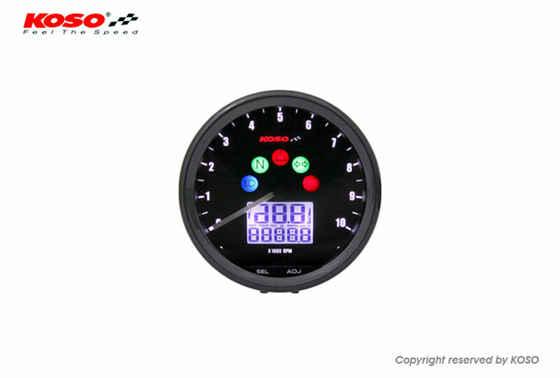 KOSO Neo Retro Multi-Function Meter 64mm TNT Black