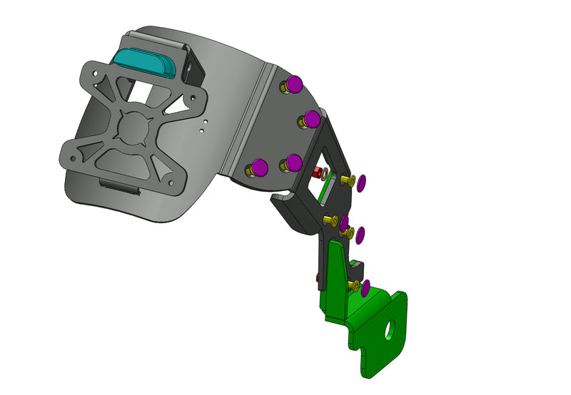 ACCESS DESIGN ''Wheel Fitted'' License Plate Holder Black Kawasaki Z800