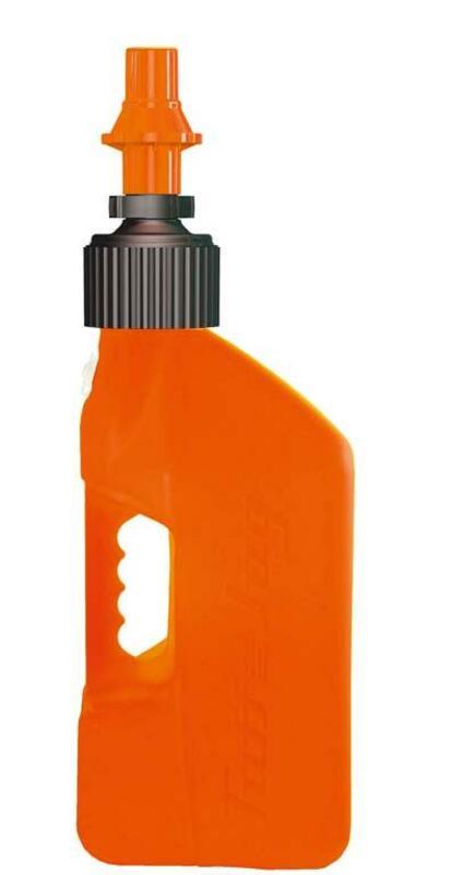 TUFF JUG Fuel Can w/ Ripper Cap 10L Translucent Orange/Orange Cap